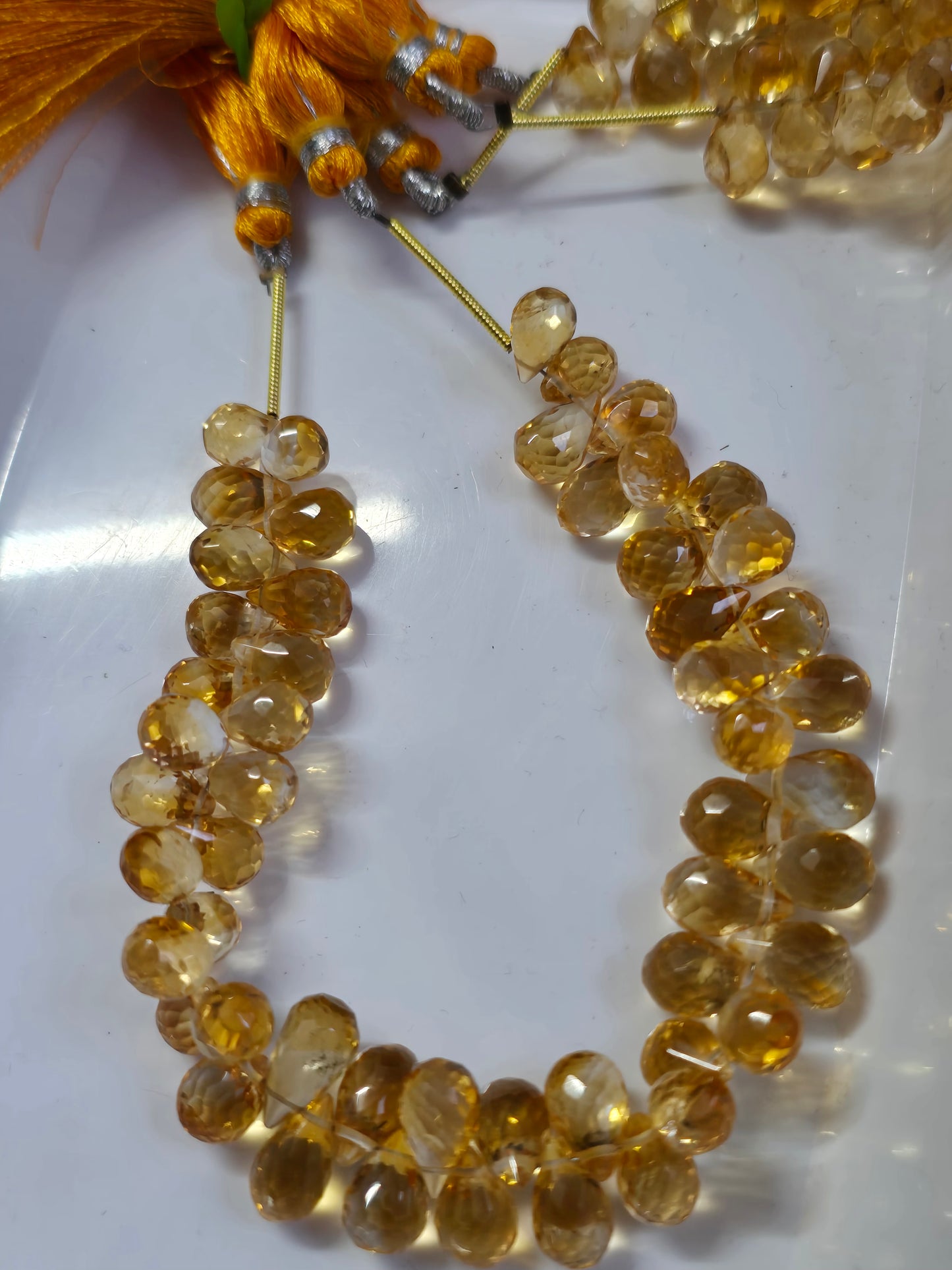 AAA QUALITY CITRINE FACETED DROP, 6" , 9 BY 6 TO 10 BY 6 MM APROXX, GEMSTONE BEADS, BEADS , DROPS, JEWELLERY