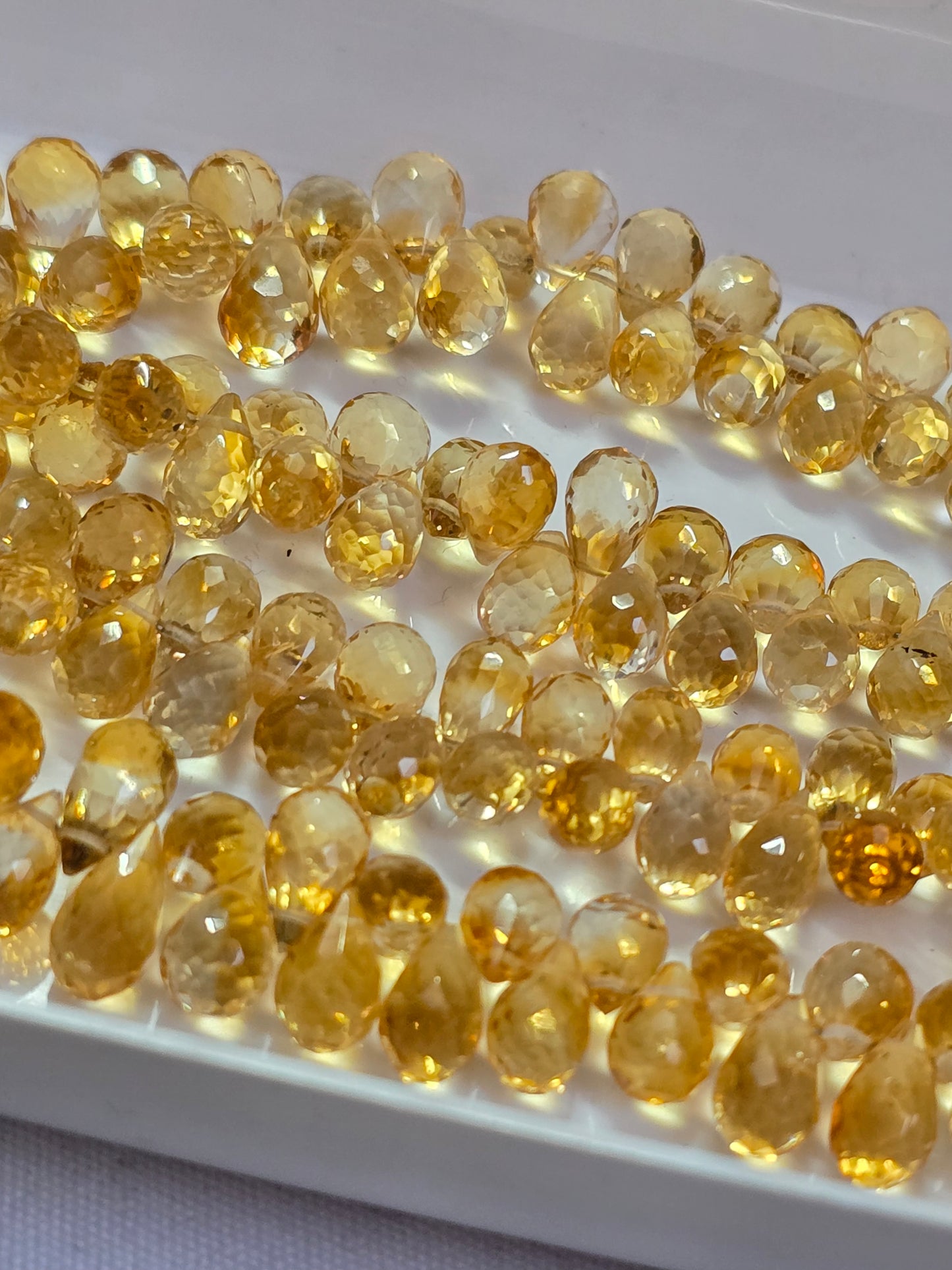 AAA QUALITY CITRINE FACETED DROP, 6" , 9 BY 6 TO 10 BY 6 MM APROXX, GEMSTONE BEADS, BEADS , DROPS, JEWELLERY