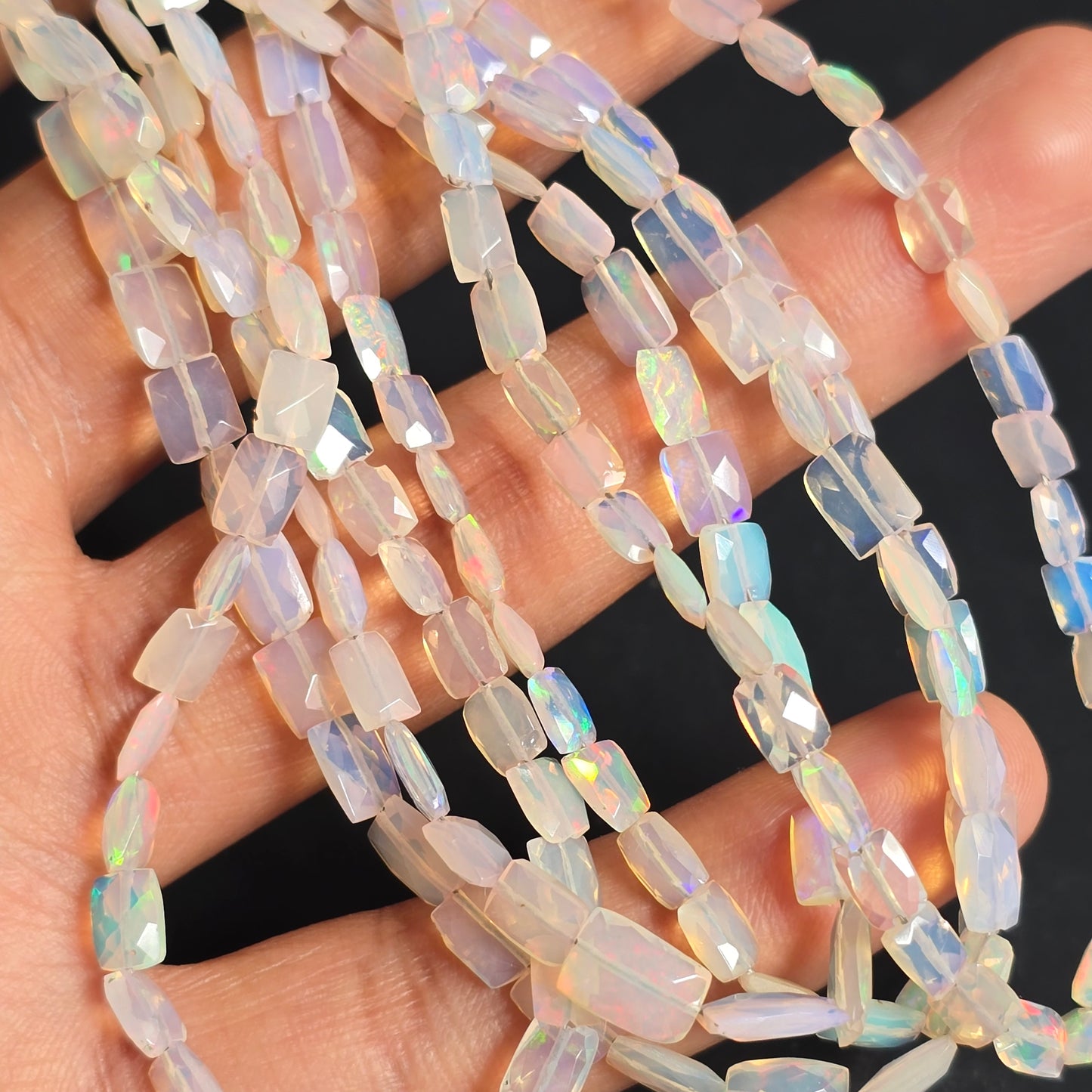 TOP QUALITY ETHIOPIAN OPAL CHICKLETS, 16", OPAL BEADS, RARE GEMSTONE BEADS, ETHIOPIAN OPAL