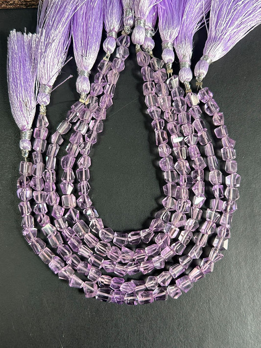 Pink Amethyst Beads, Nugget Tumble Shape Beads, Length 8", Size 6*5to7*6MM Apx