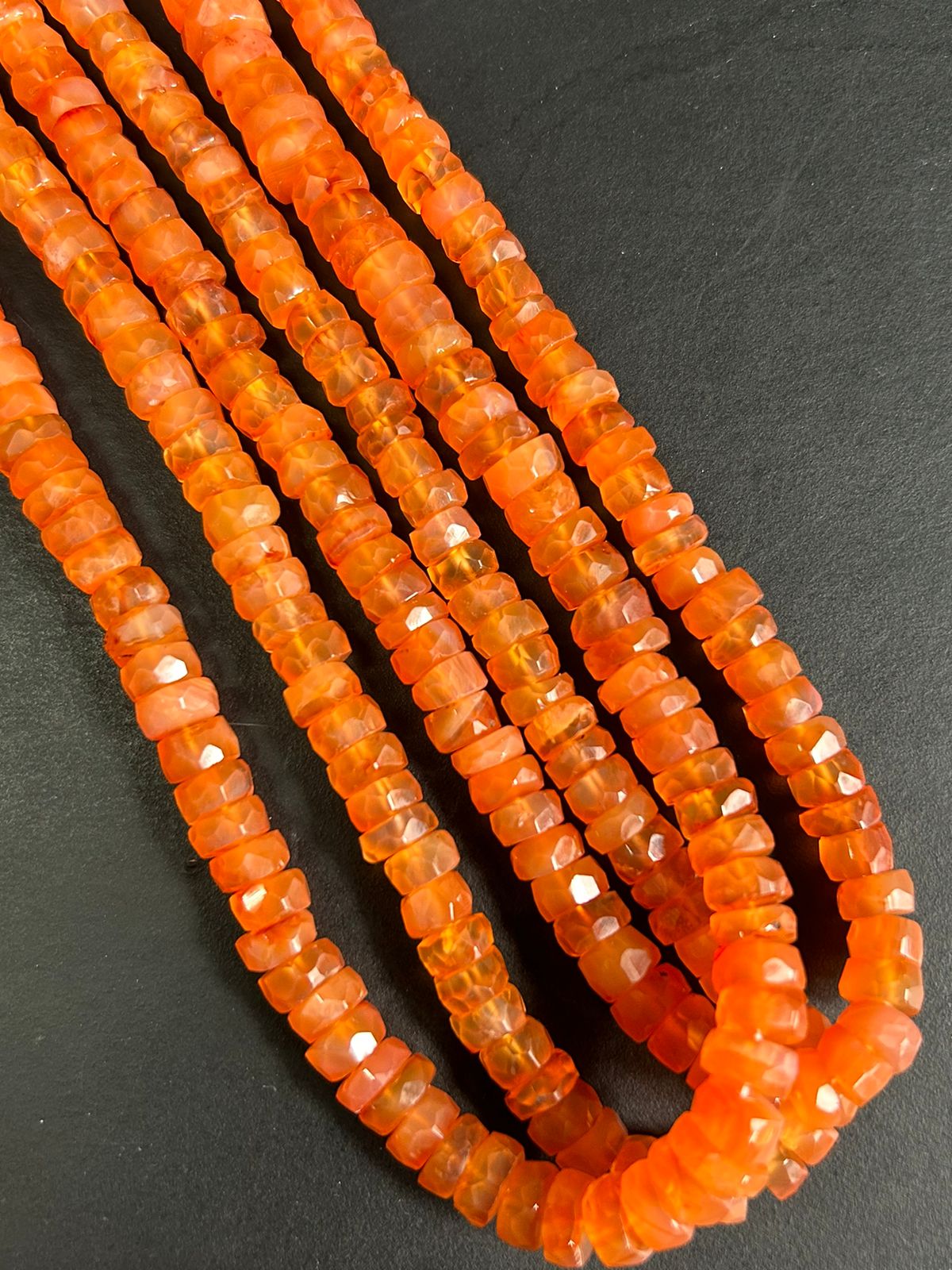 Carnelian Beads, Natural Carnelian Faceted Heishi Tire Shape Gemstone Beads, Jewelry Supplies for Jewelry making