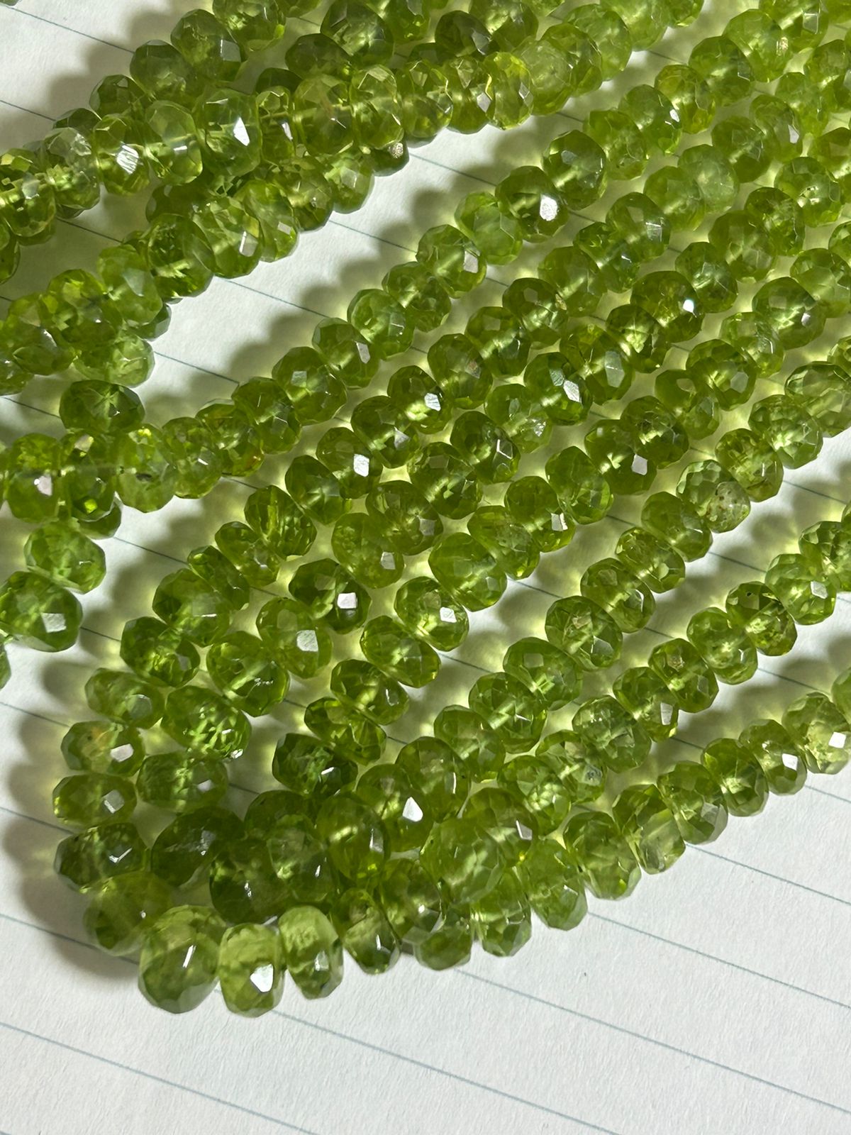 Top Quality Natural Peridot Gemstone Beads | Gemstone Natural Faceted Rondelle Beads |Tourmaline Necklace Size - 4 To 7 MM 16" Strand